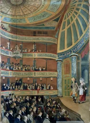 Interieur van The Park Theatre, New York City, 1822